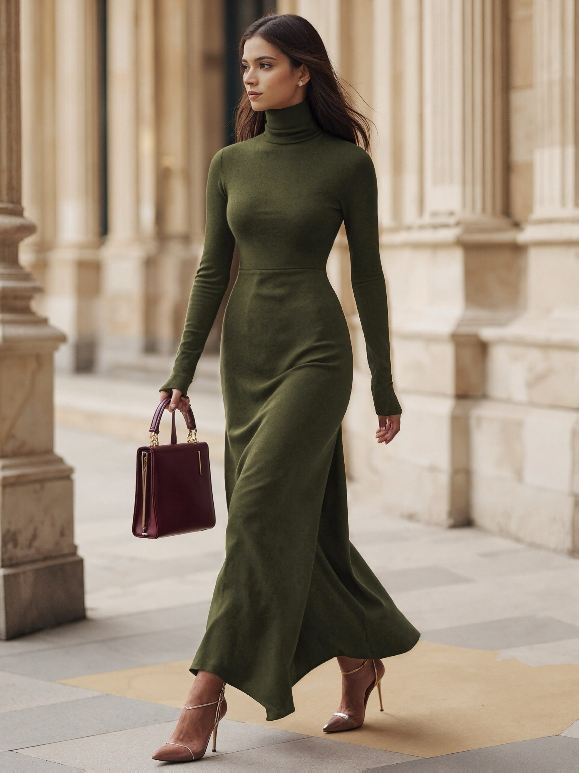 Yade | High-Neck Maxi Dress