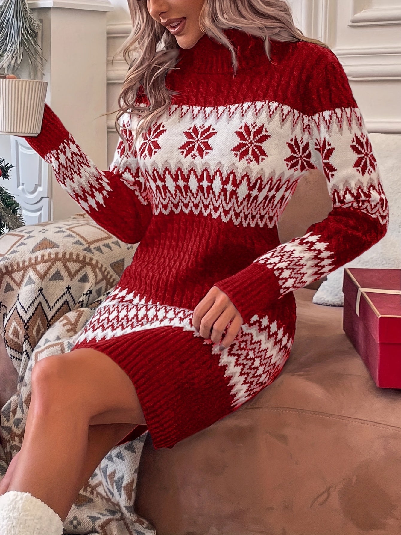 Maria | Christmas Sweater Dress